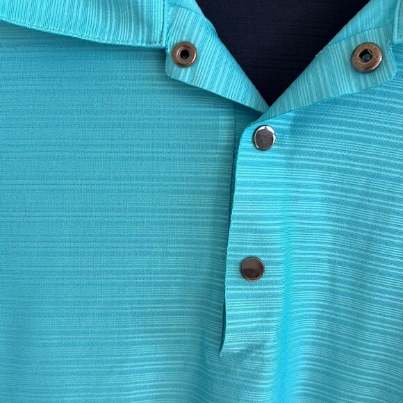 Nike Tiger Woods Collection Polo Dri Fit Contrasting Blue Large - Picture 4 of 7
